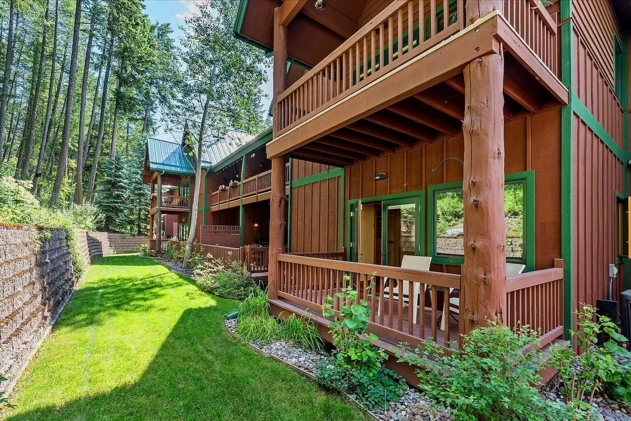 Covered cedar deck