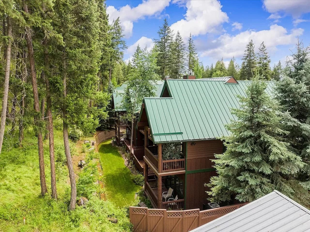 Aerial over the pines